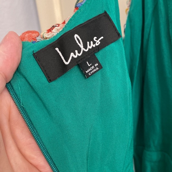 Lulus Floral Sundress, Size L - Picture 6 of 6